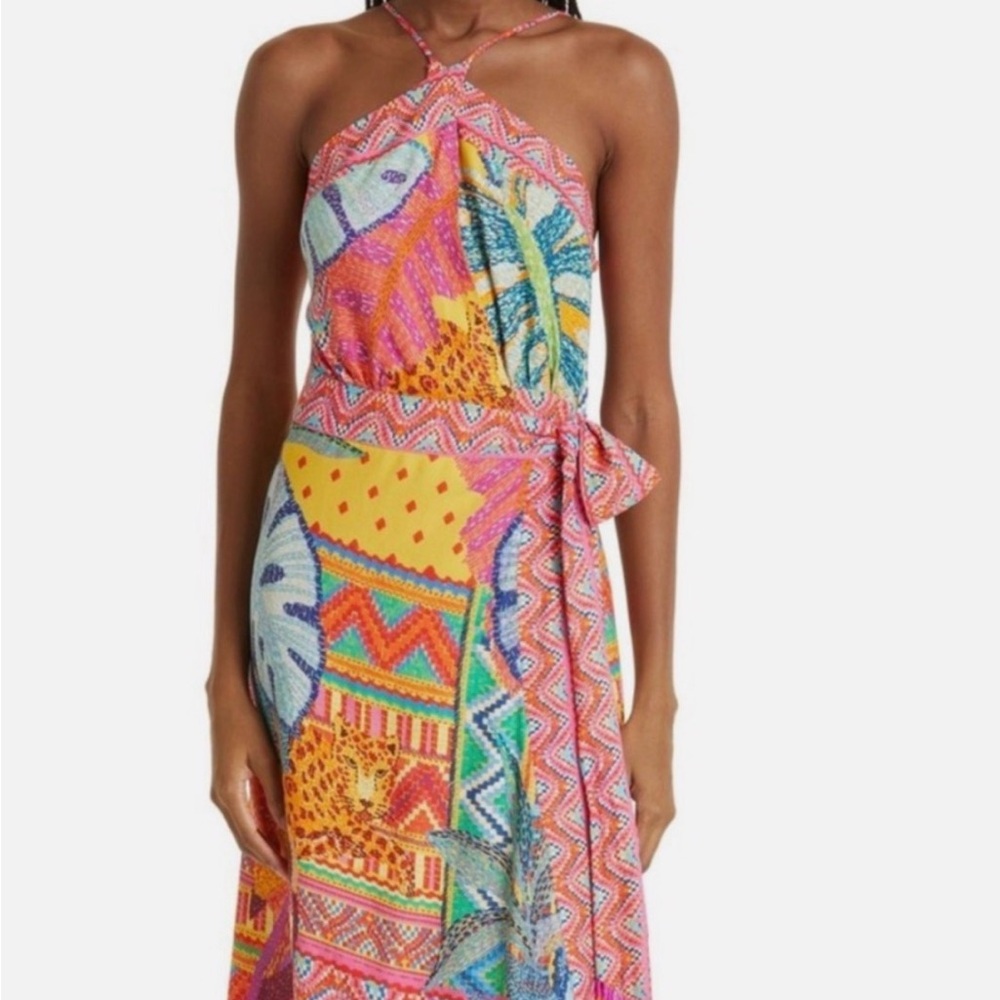 Farm Rio Halter Midi Dress | Size XS